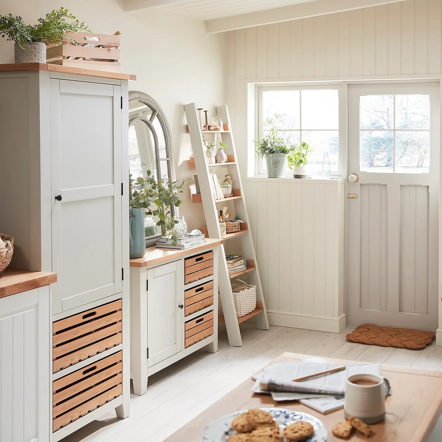 Ashstead Small Sideboard - Oak & Ivory Ashstead Small Sideboard - Oak & Ivory -Famous Furniture Store 12917103 4014932971213007