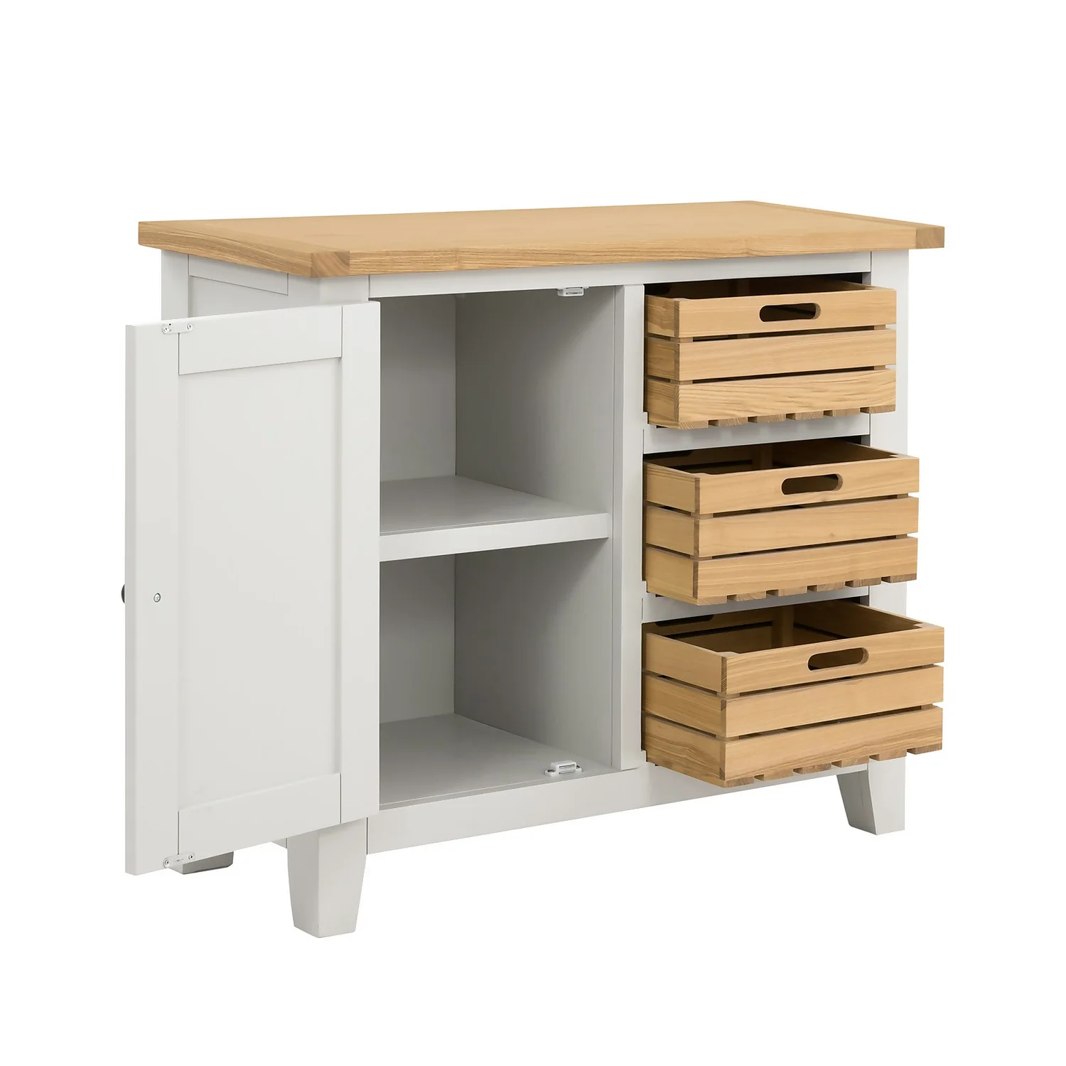 Ashstead Small Sideboard - Oak & Ivory Ashstead Small Sideboard - Oak & Ivory -Famous Furniture Store 12917103 6594897162675257