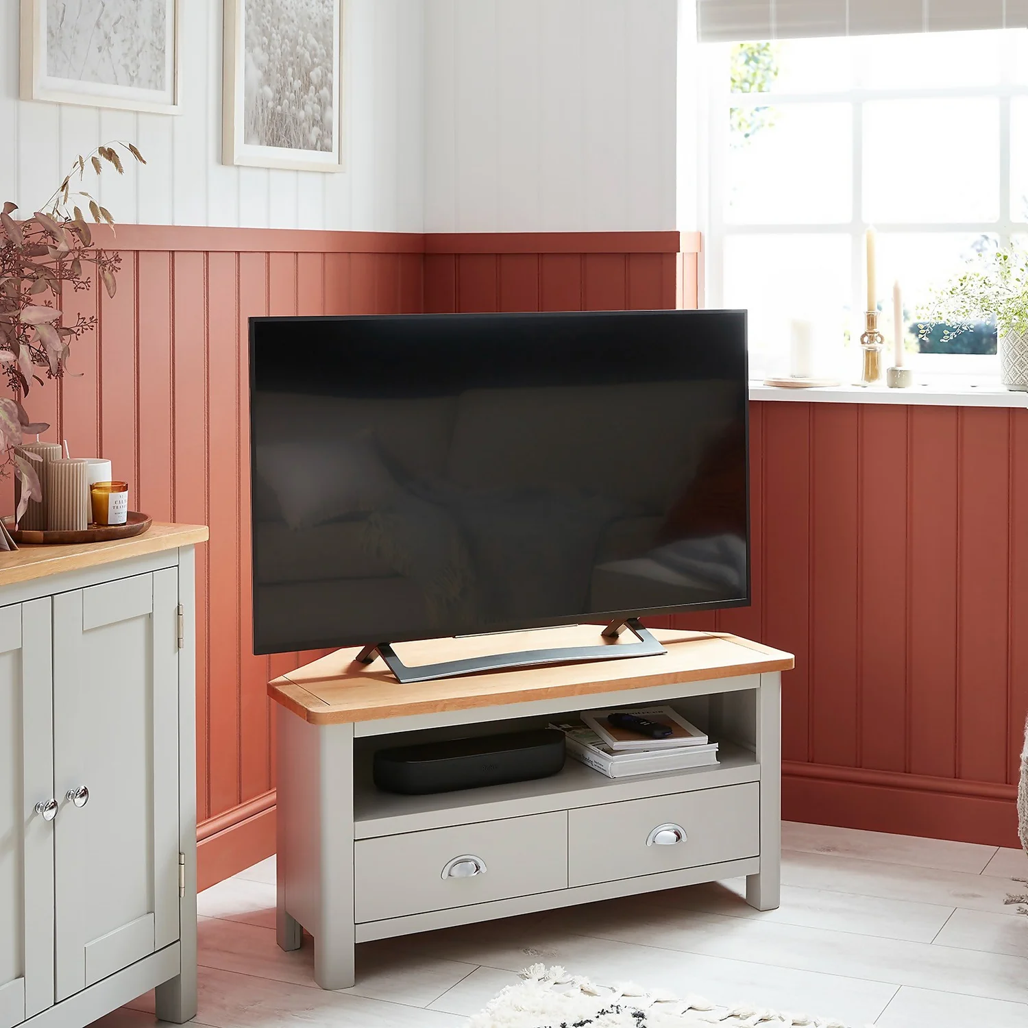 Norbury Corner TV Stand - Grey Norbury Corner TV Stand - Grey -Famous Furniture Store 12940851 9754938451585239