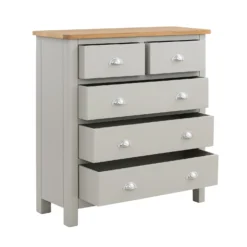 Norbury 5 Drawer Chest - Grey 2 Norbury 5 Drawer Chest - Grey -Famous Furniture Store 12940860 1794873335596415