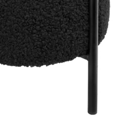Tori Boucle Footstool - Black -Famous Furniture Store 13130401 1694919264536410