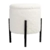 Tori Boucle Footstool - White