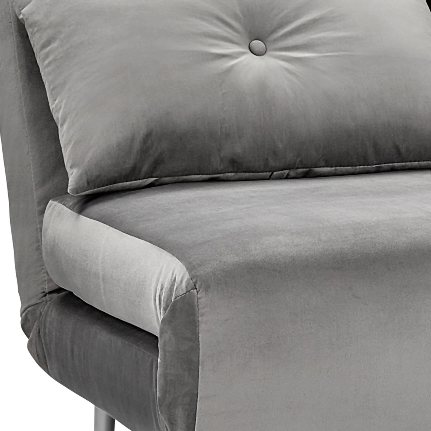 Freya Velvet Folding Sofa Bed - Grey Freya Velvet Folding Sofa Bed - Grey -Famous Furniture Store 13222764 1774933444757442