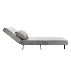 Freya Velvet Folding Sofa Bed - Grey 5 Freya Velvet Folding Sofa Bed - Grey -Famous Furniture Store 13222764 1794933444642950