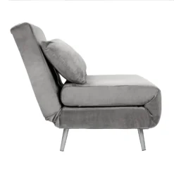 Freya Velvet Folding Sofa Bed - Grey 3 Freya Velvet Folding Sofa Bed - Grey -Famous Furniture Store 13222764 1944933444575459