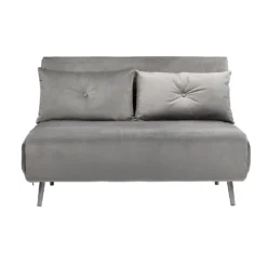 Freya Velvet Folding Sofa Bed - Grey 2 Freya Velvet Folding Sofa Bed - Grey -Famous Furniture Store 13222764 7844933444496055