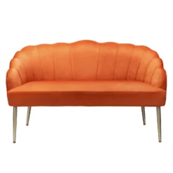 Sophia Scallop Occasional Sofa - Burnt Orange -Famous Furniture Store 13222766 1964920057576972