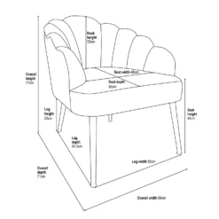 Sophia Scallop Occasional Chair - Burnt Orange 7 Sophia Scallop Occasional Chair - Burnt Orange -Famous Furniture Store 13222770 1135014368846132