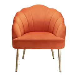 Sophia Scallop Occasional Chair - Burnt Orange 2 Sophia Scallop Occasional Chair - Burnt Orange -Famous Furniture Store 13222770 1854920057578262