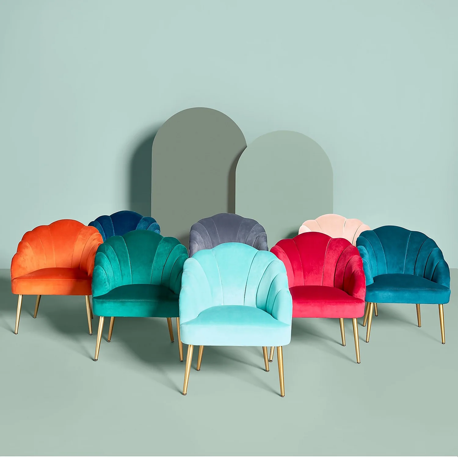 Sophia Scallop Occasional Chair - Burnt Orange Sophia Scallop Occasional Chair - Burnt Orange -Famous Furniture Store 13222770 4394962285733920