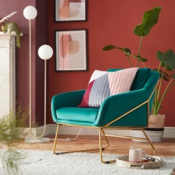 Evelyn Metal Frame Chair - Emerald 2 Evelyn Metal Frame Chair - Emerald -Famous Furniture Store 13222772 3214932955526721