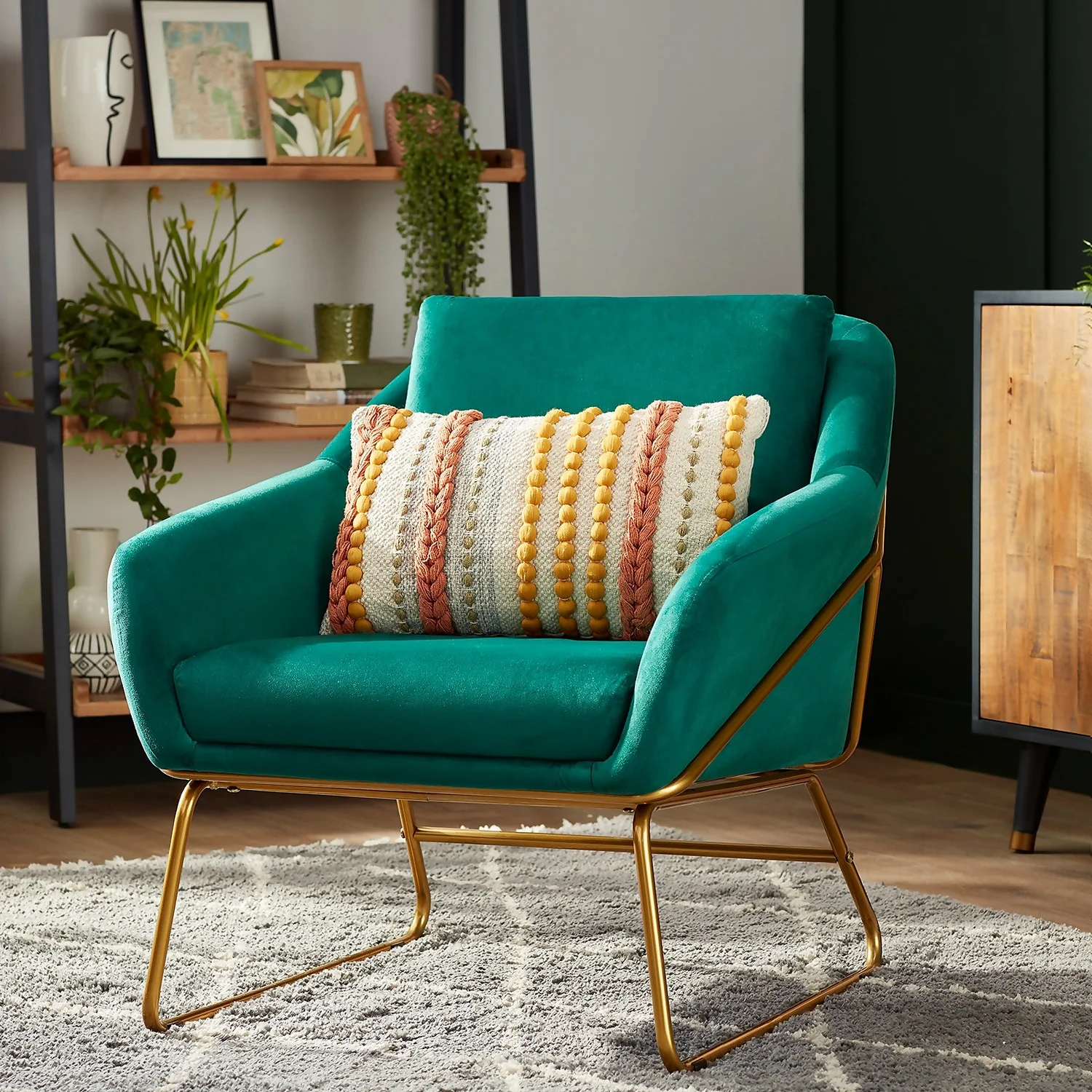 Evelyn Metal Frame Chair - Emerald Evelyn Metal Frame Chair - Emerald -Famous Furniture Store 13222772 8454943634734037