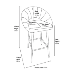 Margot Bar Stool - Black -Famous Furniture Store 13222775 1355018741143179