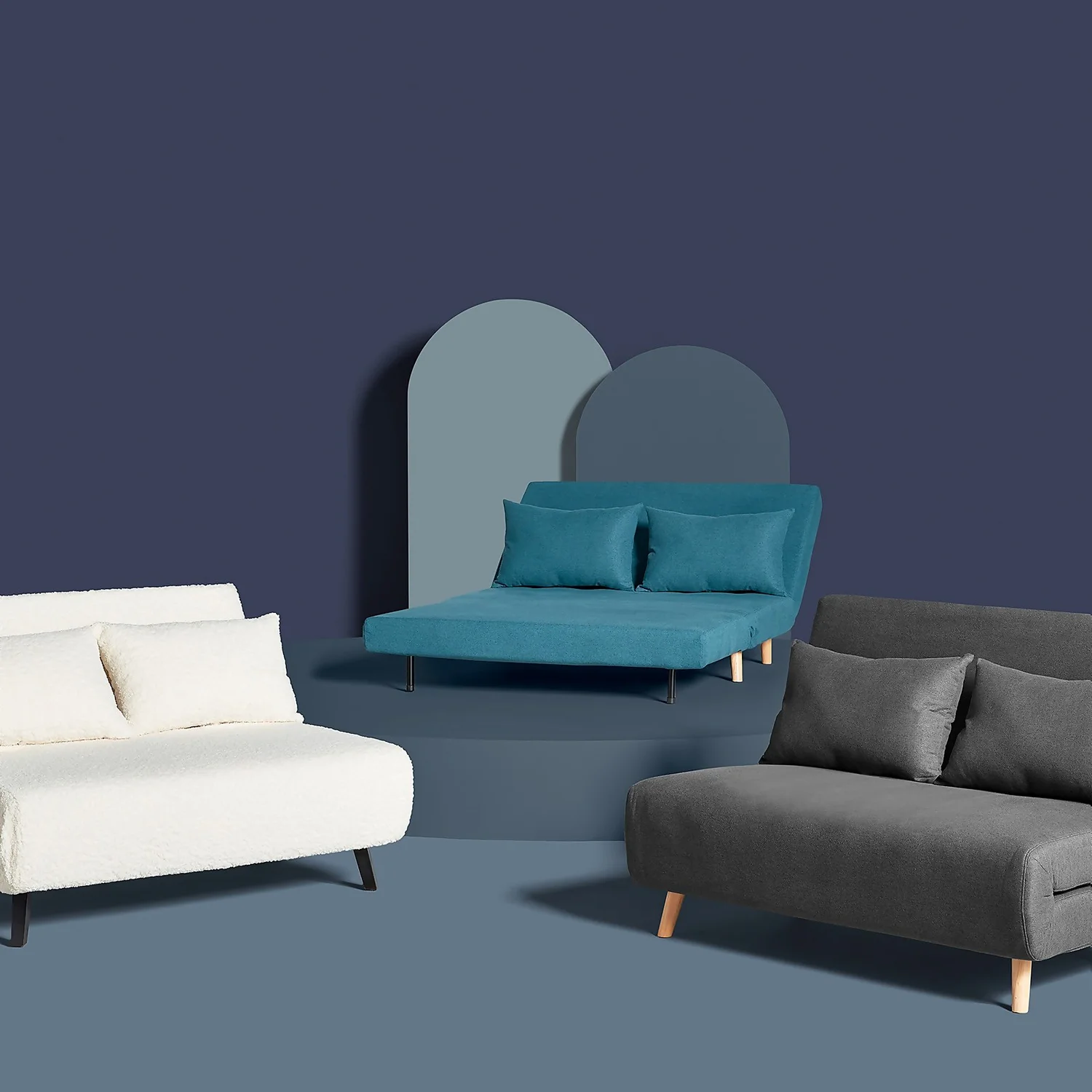 Freya Folding Sofa Bed - Charcoal Freya Folding Sofa Bed - Charcoal -Famous Furniture Store 13222777 4414941020656221