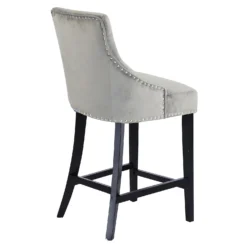 Annabelle Velvet Bar Stool - Grey 4 Annabelle Velvet Bar Stool - Grey -Famous Furniture Store 13223761 2014927306609680