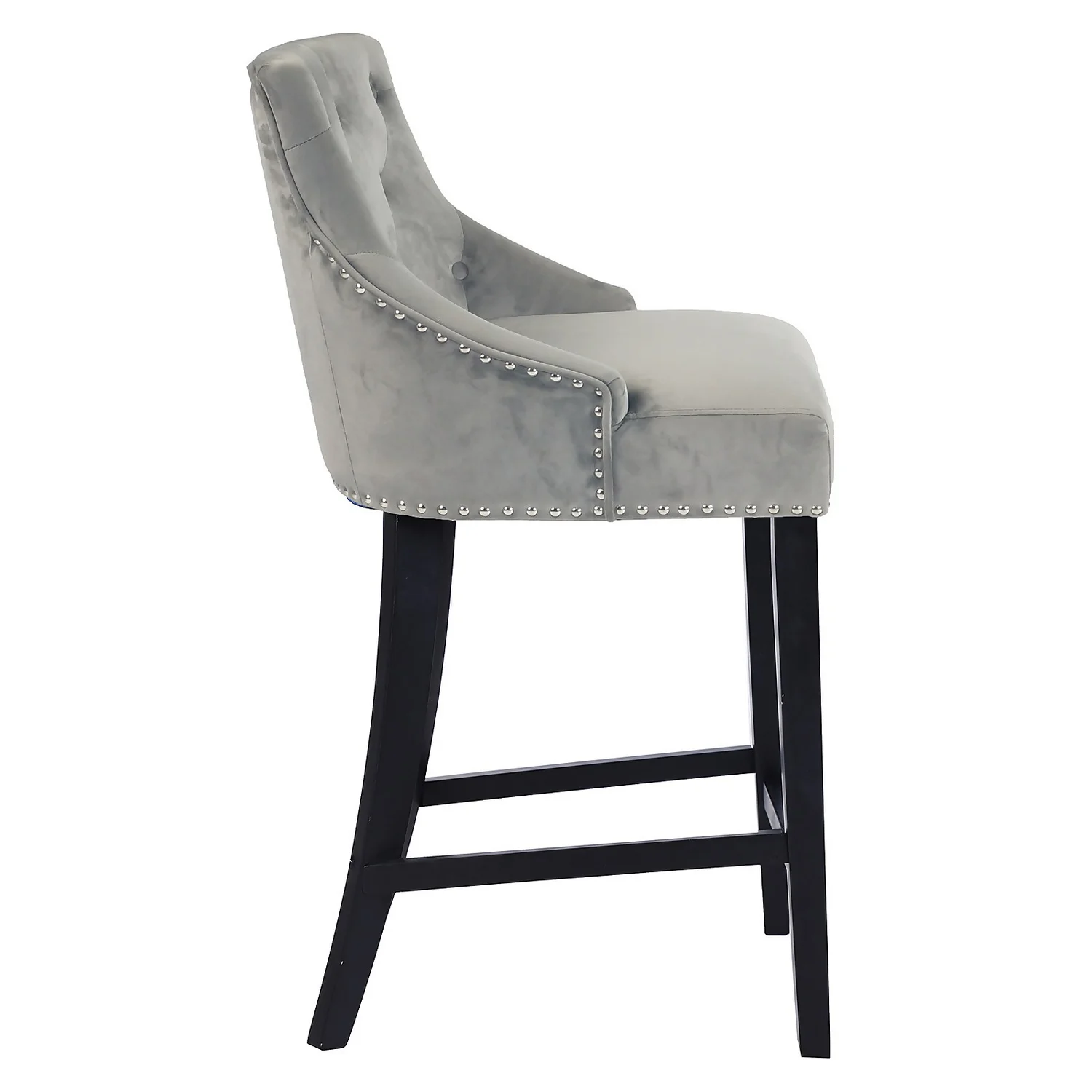 Annabelle Velvet Bar Stool - Grey Annabelle Velvet Bar Stool - Grey -Famous Furniture Store 13223761 6864927306593222