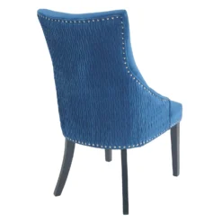 Annabelle Pleated Back Velvet Dining Chairs - Set Of 2 - Navy -Famous Furniture Store 13223766 1334926477047184