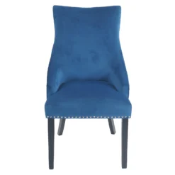 Annabelle Pleated Back Velvet Dining Chairs - Set Of 2 - Navy -Famous Furniture Store 13223766 2144926476902767