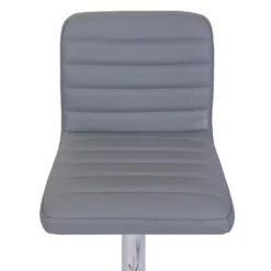 Chet Height Adjustable Faux Leather Bar Stool - Grey -Famous Furniture Store 13223770 1594927306629762