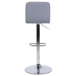Chet Height Adjustable Faux Leather Bar Stool - Grey -Famous Furniture Store 13223770 5794927306608099