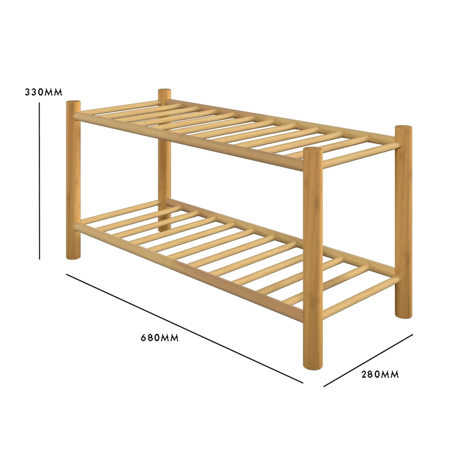 Living Elements 2 Tier Bamboo Shoe Rack Living Elements 2 Tier Bamboo Shoe Rack -Famous Furniture Store 13231129 1384929069103455