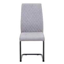 Skelby Cantilever Dining Chairs - Set Of 2 - Silver Grey -Famous Furniture Store 13244352 1514947968239419