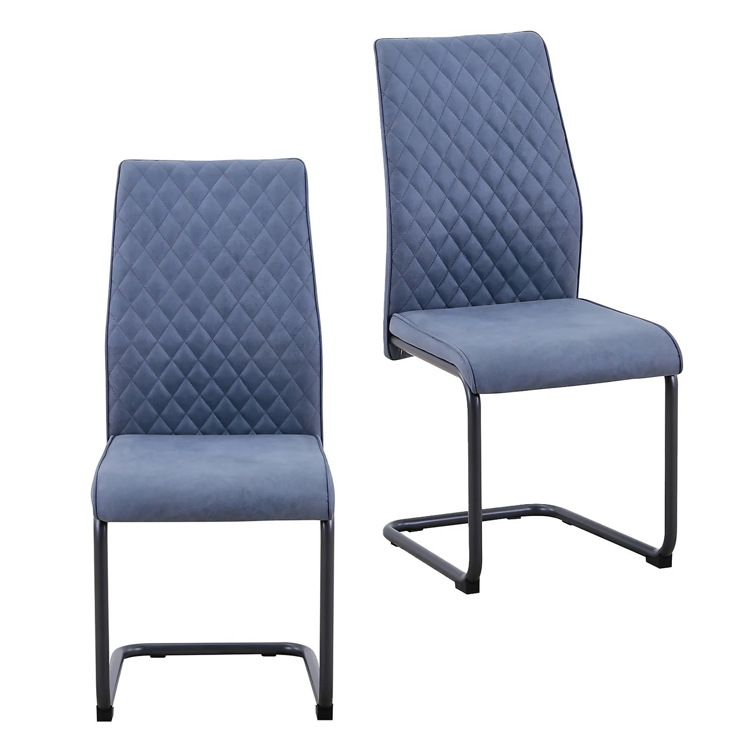 Skelby Cantilever Dining Chairs - Set of 2 - Denim Blue Skelby Cantilever Dining Chairs - Set Of 2 - Denim Blue -Famous Furniture Store 13244356 1194947967927962