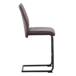 Skelby Faux Leather Bar Stool - Elephant Grey -Famous Furniture Store 13244357 2784931414424762