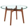 Baxter Glass & Oak Round Dining Table