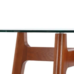 Baxter Glass & Oak Round Dining Table -Famous Furniture Store 13514421 1824963832188404