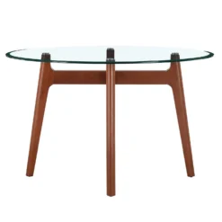 Baxter Glass & Oak Round Dining Table -Famous Furniture Store 13514421 3864963831891665