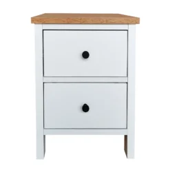 Ren 2 Drawer Bedside Table - White -Famous Furniture Store 13633736 1724975192790820