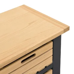 Ashstead Small Sideboard - Oak & Charcoal -Famous Furniture Store 13642198 3394953455979009