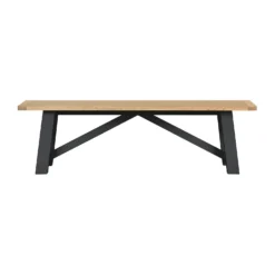 Ashstead Bench - Oak & Charcoal 2 Ashstead Bench - Oak & Charcoal -Famous Furniture Store 13642207 1774953454646625