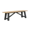 Ashstead Bench - Oak & Charcoal