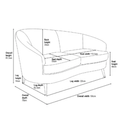 Lucie Asymmetric 2 Seater Sofa - Teal 6 Lucie Asymmetric 2 Seater Sofa - Teal -Famous Furniture Store 13644193 6455020302198963
