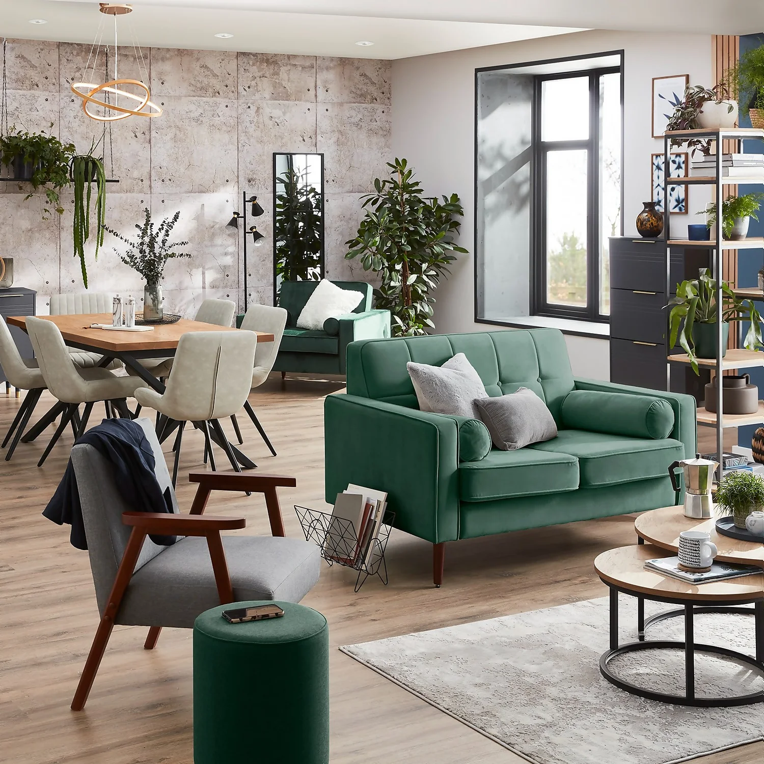 Draper Velvet 2 Seater Sofa in a Box - Green Draper Velvet 2 Seater Sofa In A Box - Green -Famous Furniture Store 13645998 2144978299732498