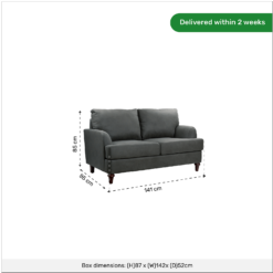 Brook 2 Seater Sofa In A Box - Charcoal -Famous Furniture Store 13646016 7515007639618414