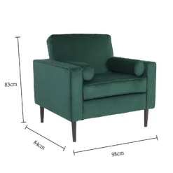 Merlin Velvet Armchair - Emerald -Famous Furniture Store 13667706 1214964355626970