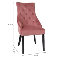 Annabelle Velvet Chairs - Set Of 2 - Rose 7 Annabelle Velvet Chairs - Set Of 2 - Rose -Famous Furniture Store 13667707 1454964355085065