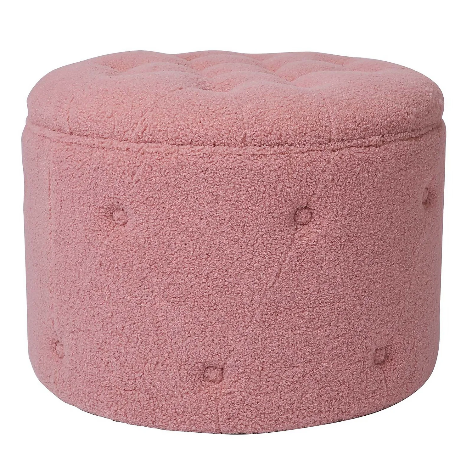 Betty Boucle Button Ottoman - Rose Betty Boucle Button Ottoman - Rose -Famous Furniture Store 13667713 1634964295590571