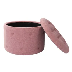 Betty Boucle Button Ottoman - Rose 2 Betty Boucle Button Ottoman - Rose -Famous Furniture Store 13667713 5684964295626397