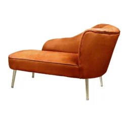 Gigi Velvet Chaise Longue - Tangerine 3 Gigi Velvet Chaise Longue - Tangerine -Famous Furniture Store 13698292 1284975247591670
