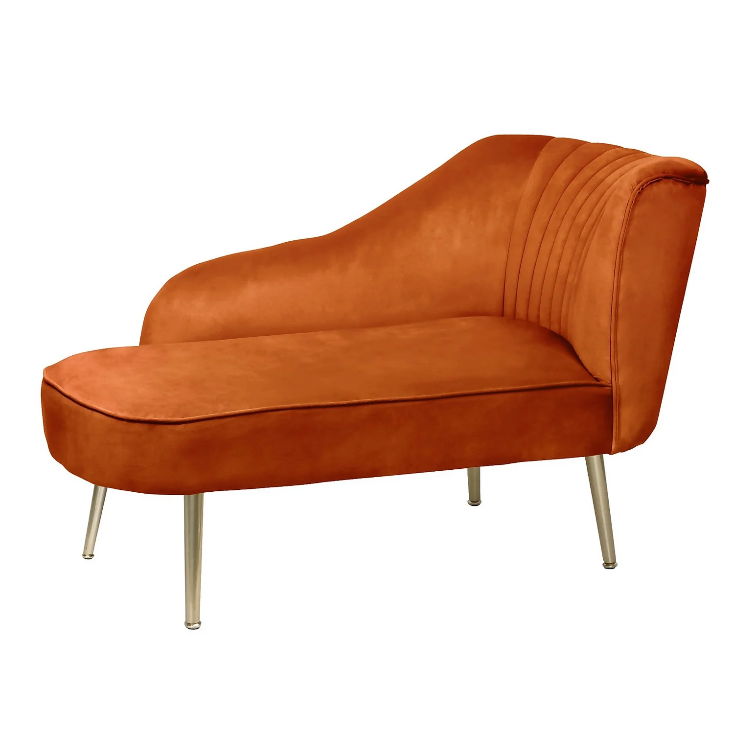 Gigi Velvet Chaise Longue - Tangerine Gigi Velvet Chaise Longue - Tangerine -Famous Furniture Store 13698292 1304975247457771