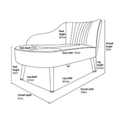 Gigi Velvet Chaise Longue - Tangerine 7 Gigi Velvet Chaise Longue - Tangerine -Famous Furniture Store 13698292 4005020272601182