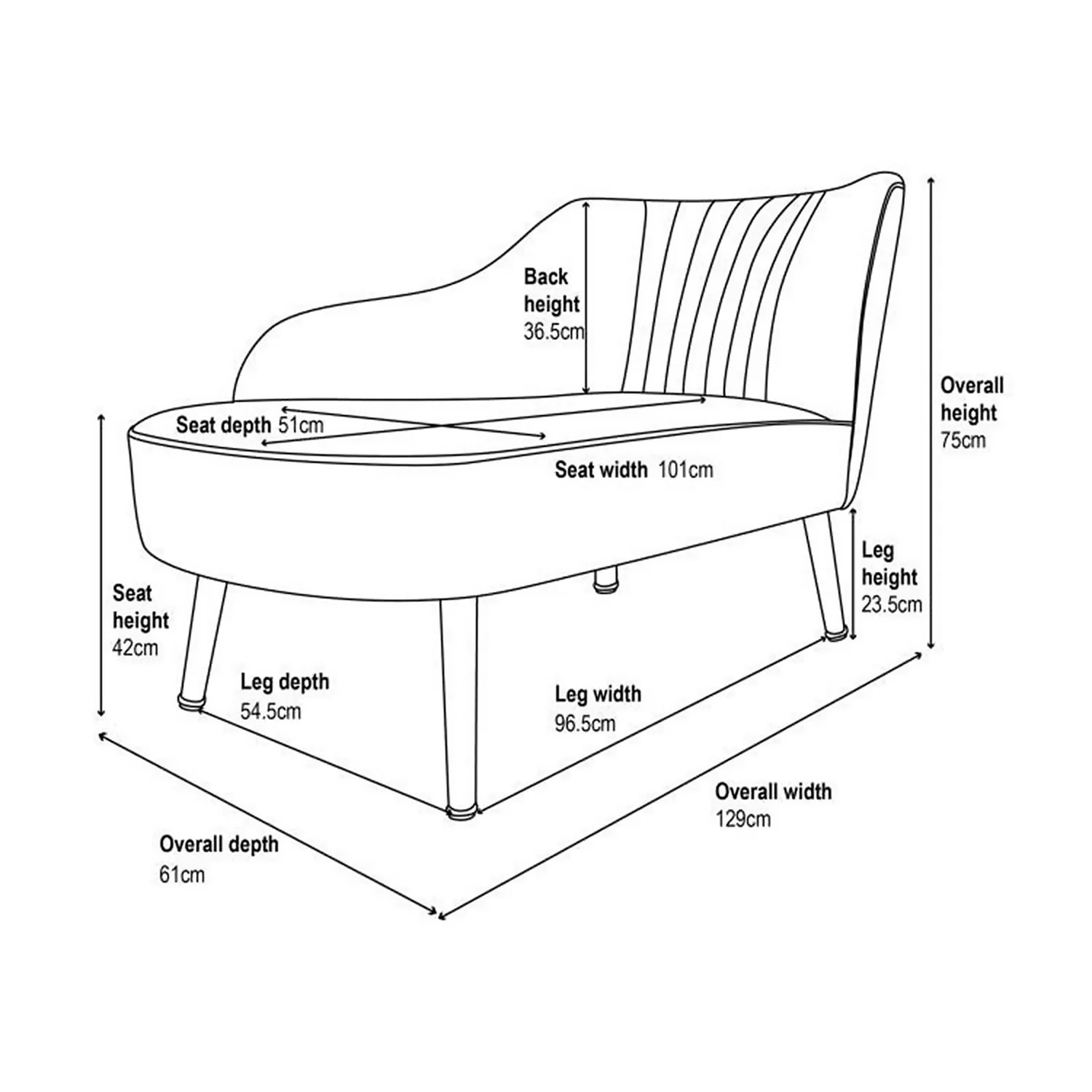 Gigi Velvet Chaise Longue - Tangerine Gigi Velvet Chaise Longue - Tangerine -Famous Furniture Store 13698292 4005020272601182