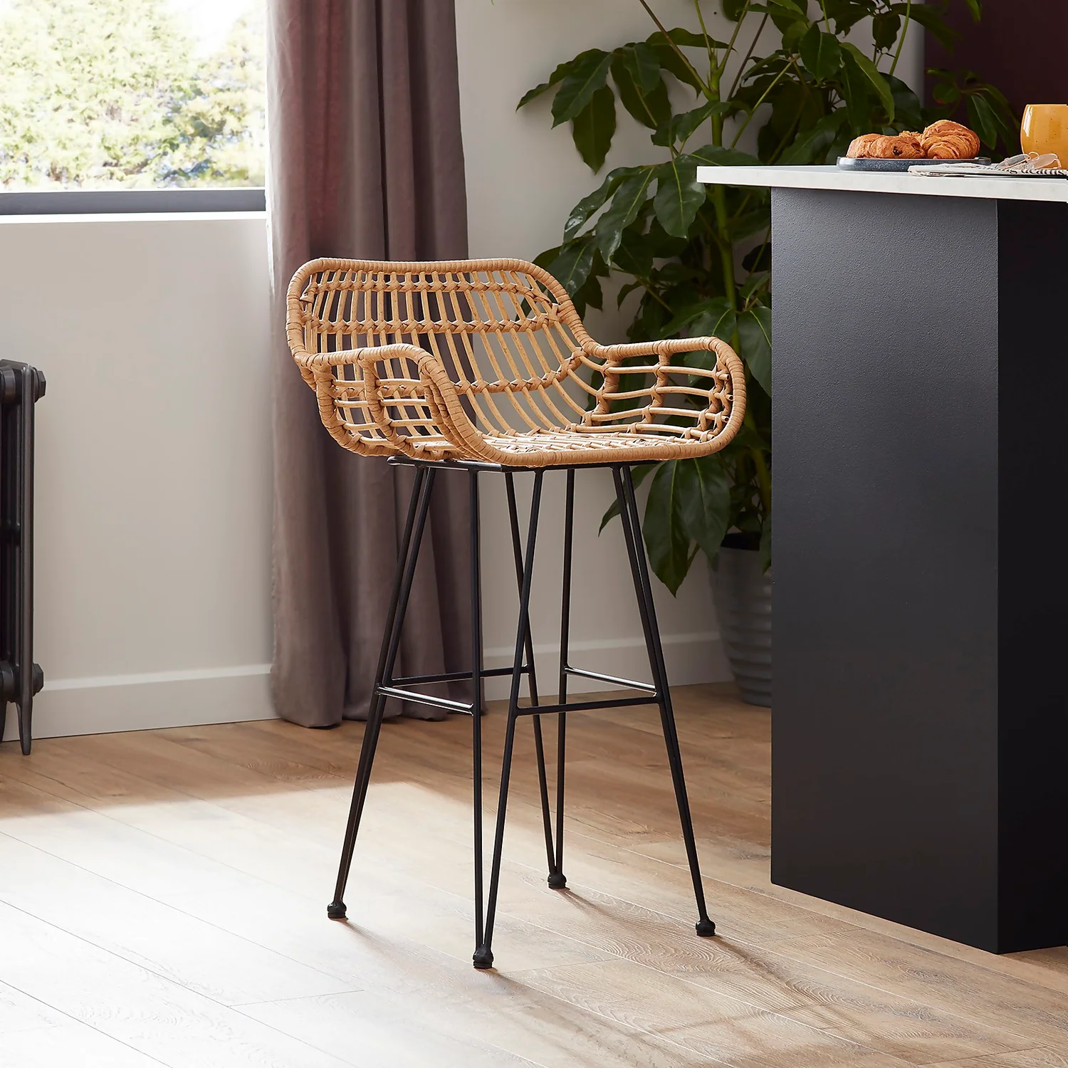 Ronnie Rattan Bar Stool - Set of 2 Ronnie Rattan Bar Stool - Set Of 2 -Famous Furniture Store 13863935 1285014368981675