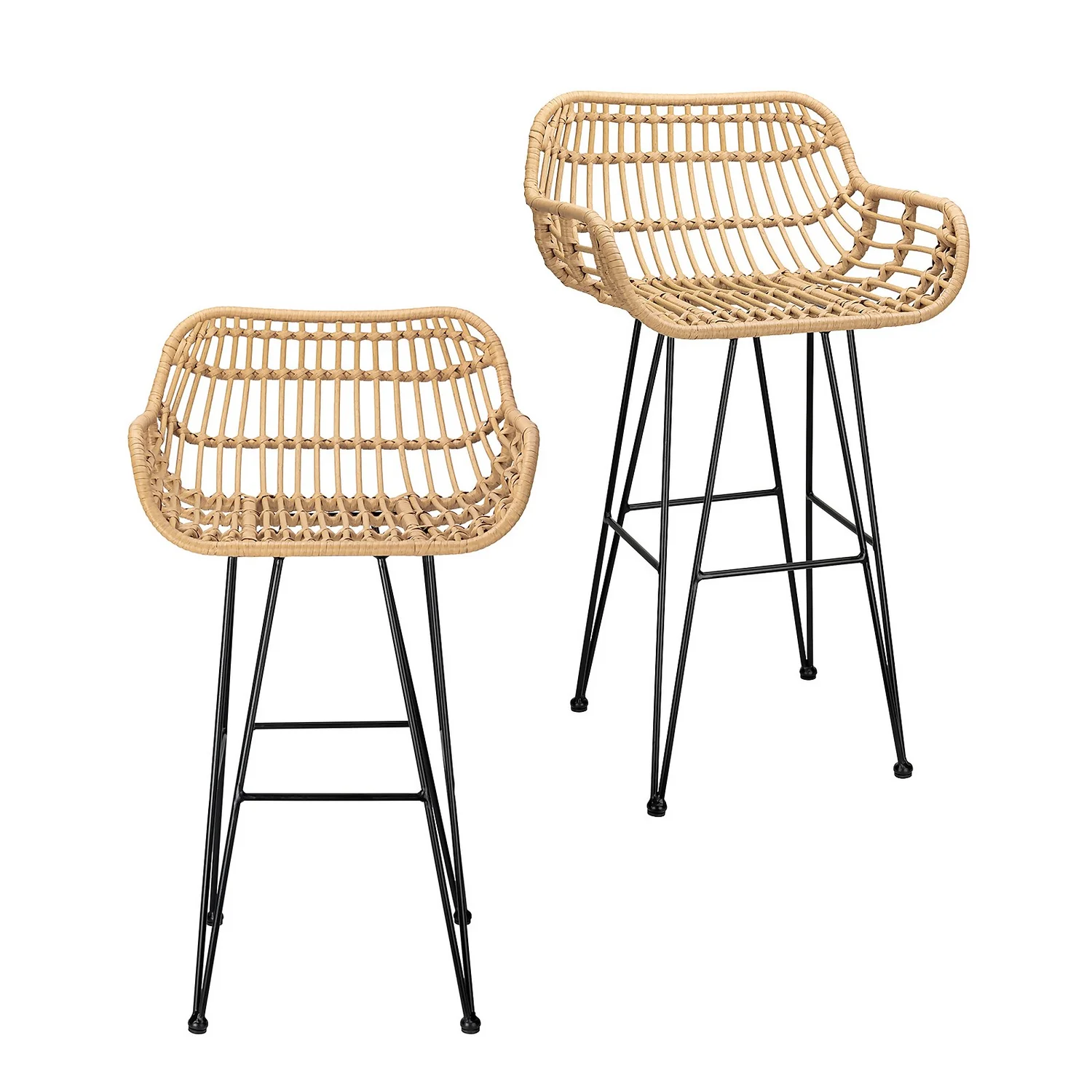 Ronnie Rattan Bar Stool - Set of 2 Ronnie Rattan Bar Stool - Set Of 2 -Famous Furniture Store 13863935 5725023398892233