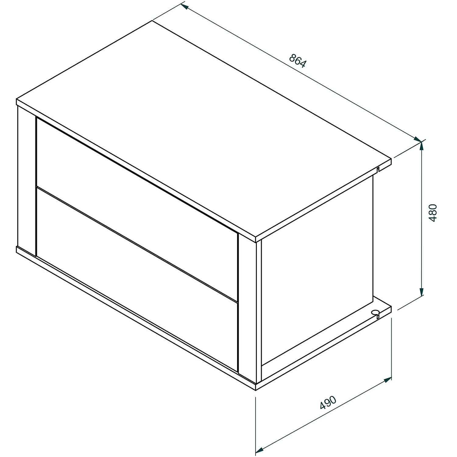 House Beautiful Internal Built-In Two Drawer Unit for Double Wardrobe - White House Beautiful Internal Built-In Two Drawer Unit For Double Wardrobe - White -Famous Furniture Store 13864332 3965005843032501