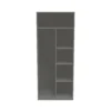 House Beautiful Internal Storage For Double Wardrobe, Dividing Panel, Shelves And Hanging Rail - Grey